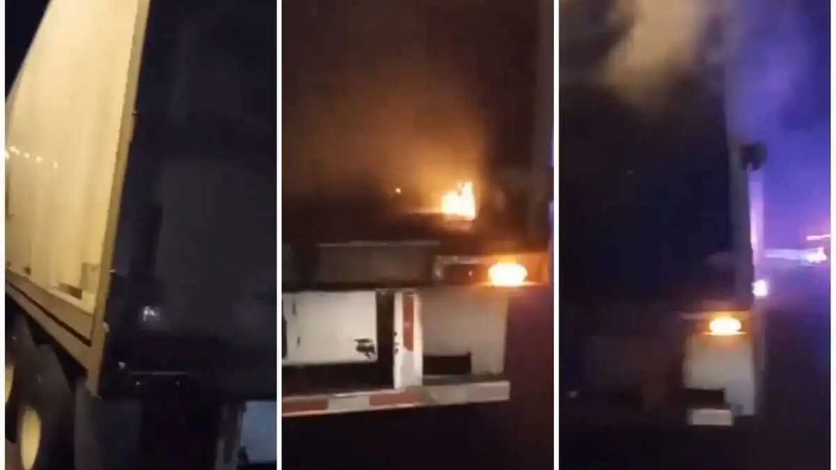 Arrojan bombas molotov para atracar camiones en la autopista Puebla-Veracruz