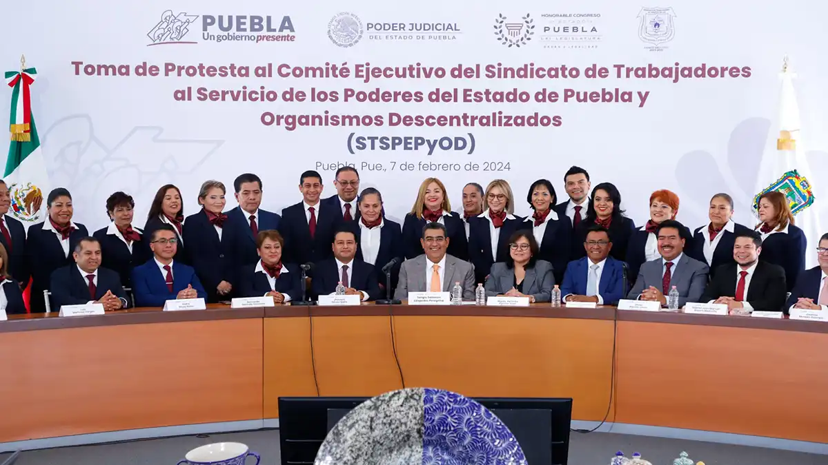 Garantizados en Puebla derechos de trabajadores al servicio del Estado: Sergio Salomón