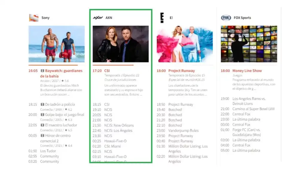 mi.tv es una guía inteligente de tv con la programación de más de 200 canales.