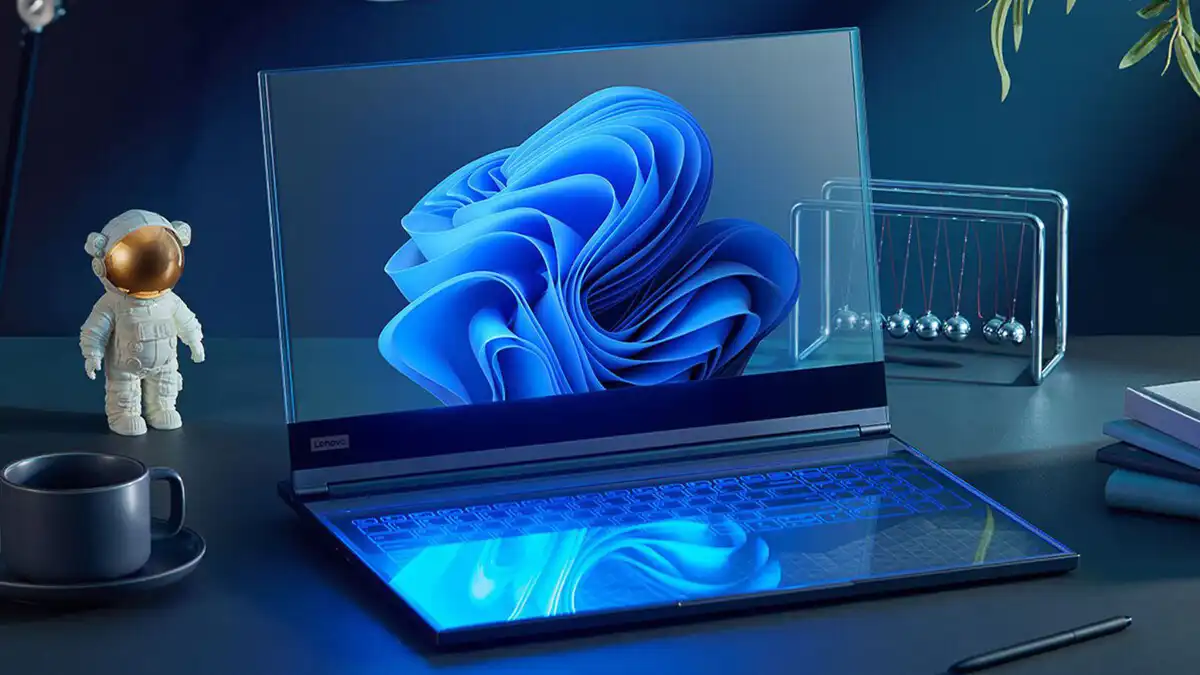 Lenovo ha creado la primera laptop con pantalla transparente