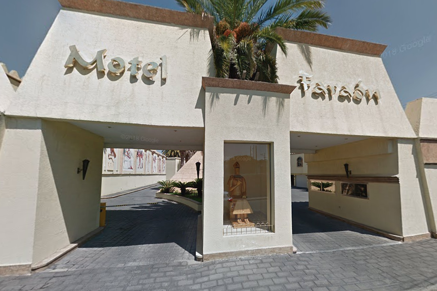 El motel temático Faraón está inspirado en Egipto.