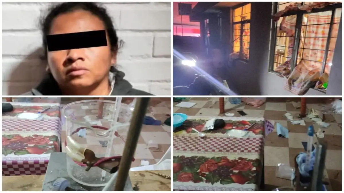 Detienen a mujer con 13 kilos de droga al huir tras explosión en Puebla