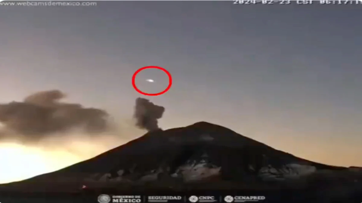 Nuevamente, un objeto luminoso apareció sobre el Popocatépetl