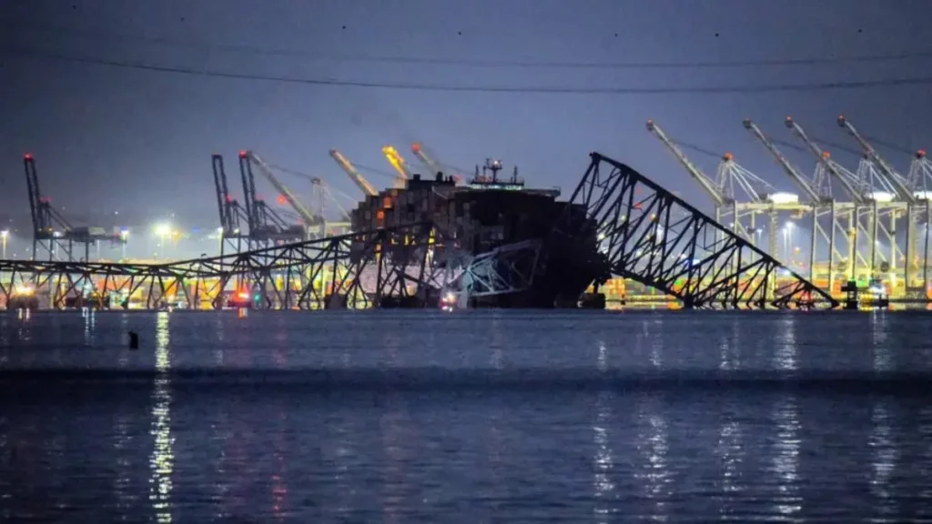 Barco portacontenedores derriba el puente Francis Scott Key en Baltimore