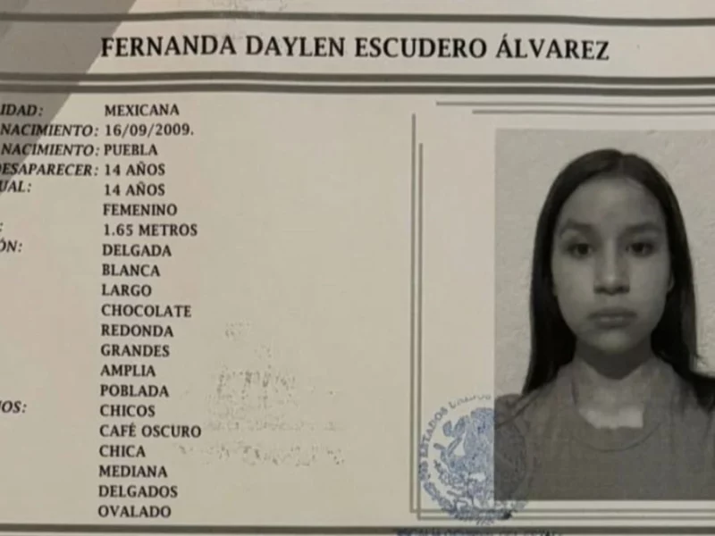 Reportan desaparición de adolescente de 14 años en Plaza San Pedro