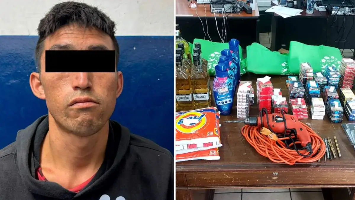 Detienen a sujeto por robo en Bodega Aurrerá en Puebla