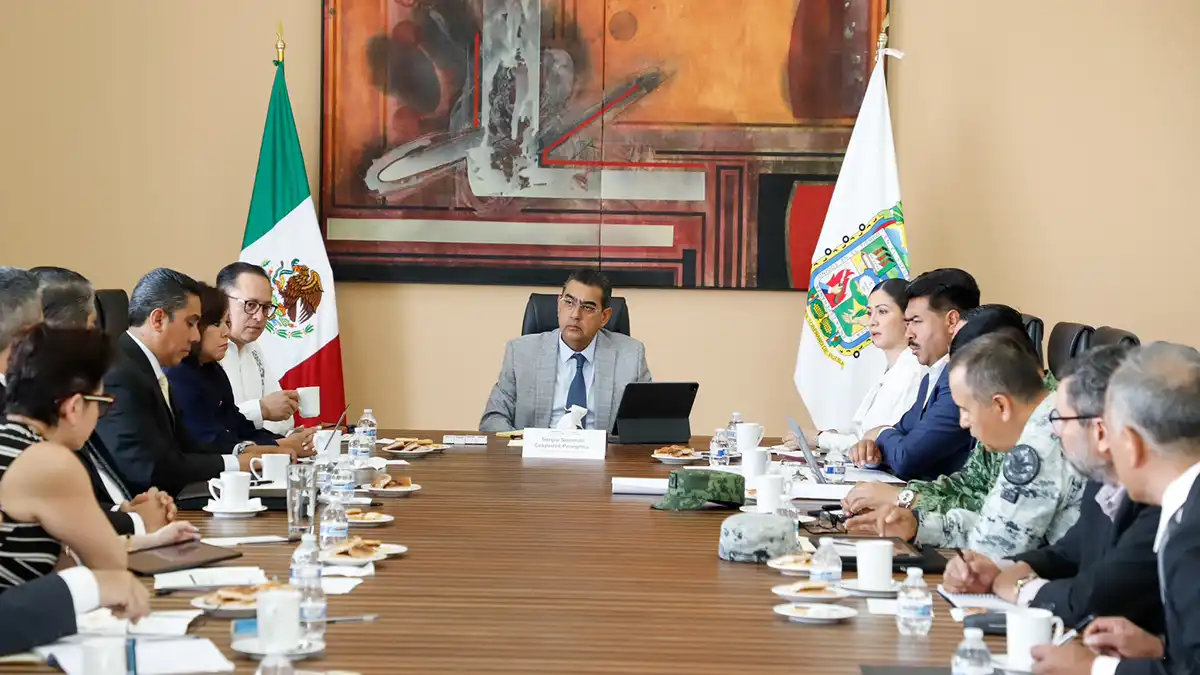 Mesa de seguridad del gobierno de Puebla