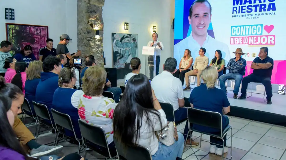 Mario Riestra presenta plan de desarrollo social y humano para Puebla