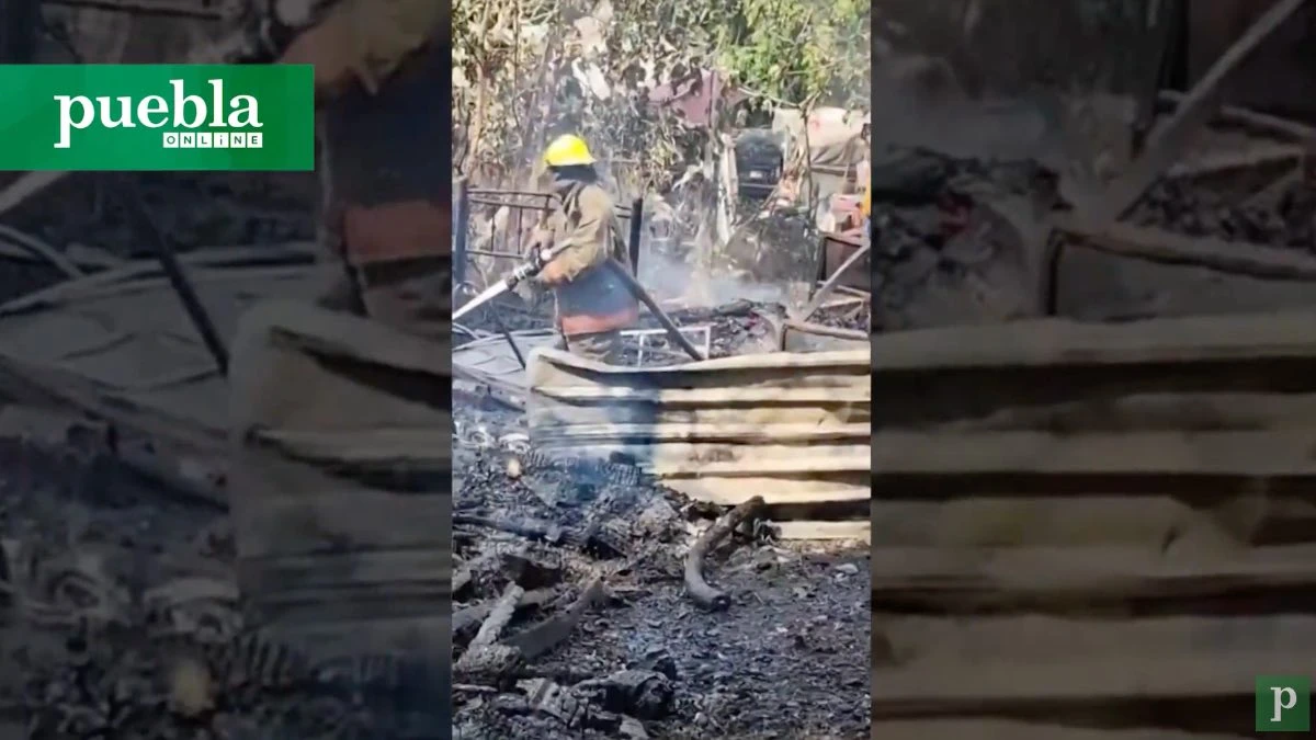 Incendio consume un hogar en Atlixco, Puebla: tres niñas salvaron la vida