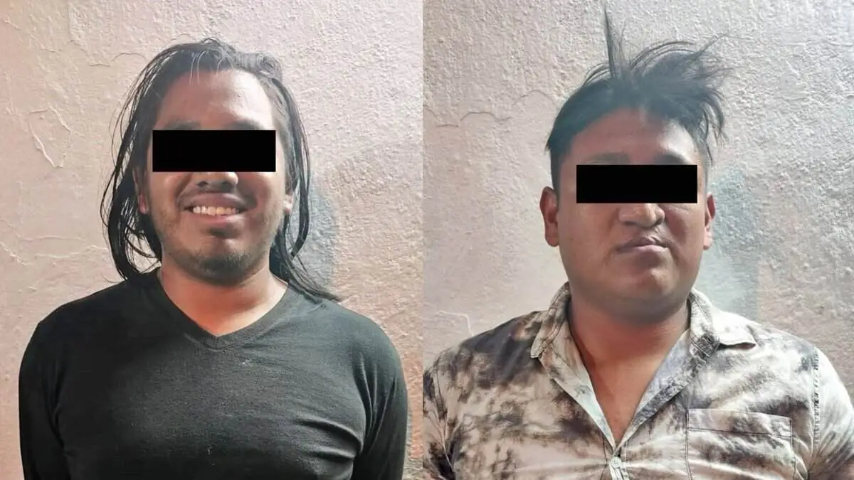 Detienen a dos ladrones a fuera de un motel, tras asaltar a una mujer cerca de la Feria de Puebla