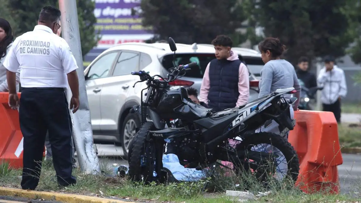 Muere motociclista tras choque en la Recta a Cholula
