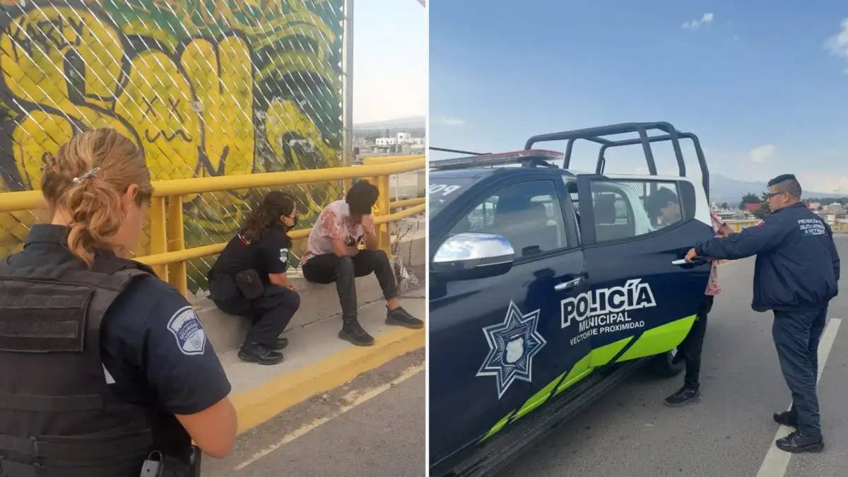 Policía municipal de Puebla evita que otra persona intentara quitarse la vida