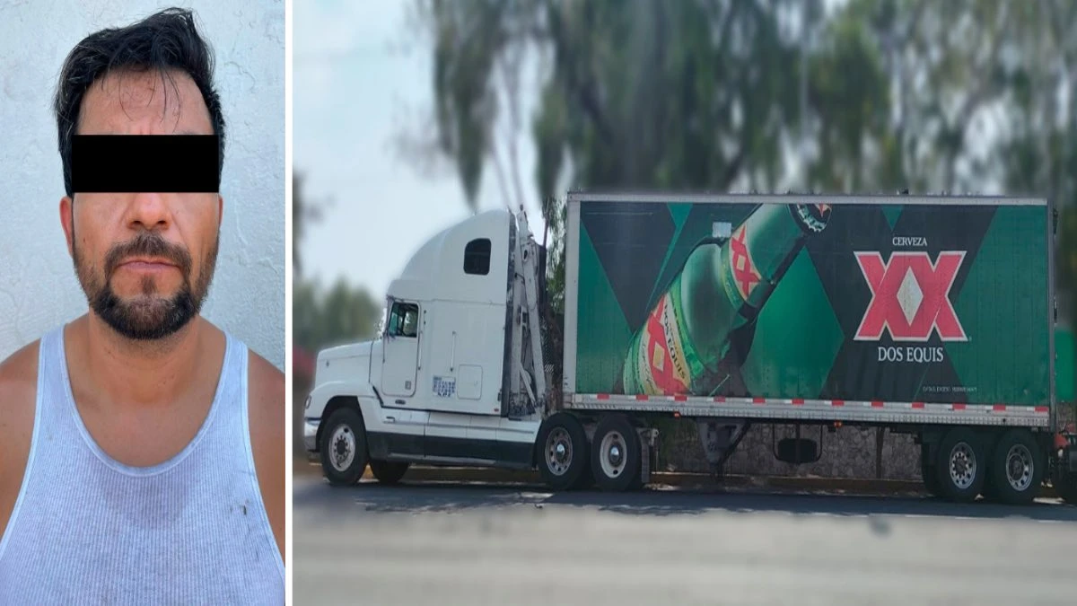 Capturan a ladrón de 2 camiones de cerveza en Puebla