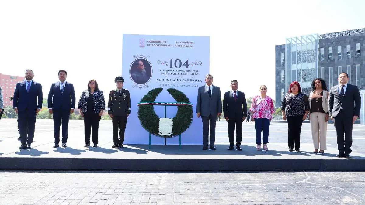 Conmemoran en Puebla el 104 aniversario luctuoso de Venustiano Carranza