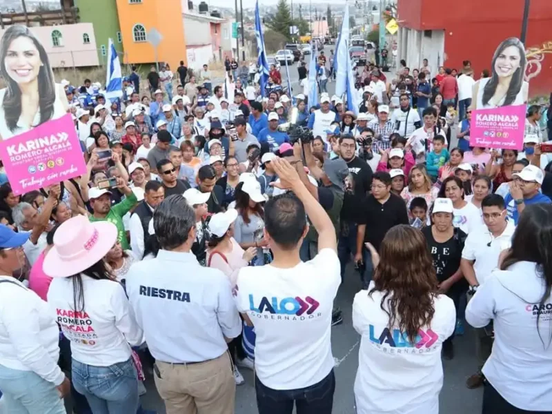 Eduardo Rivera y Mario Riestra hicieron campaña en San Francisco Totimehuacan