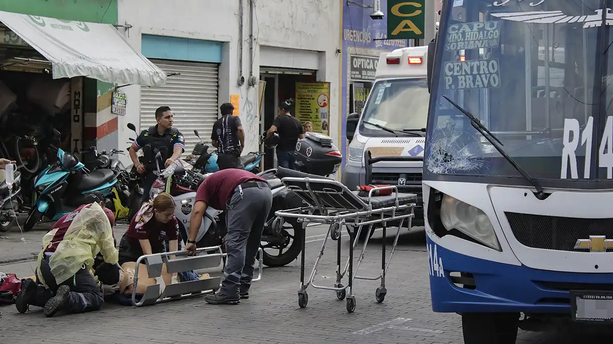 Aumentan 63% peatones lesionados en accidentes de transporte en Puebla