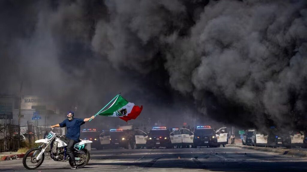 Se registran enfrentamientos en Los Ángeles contra operativos antimigrantes