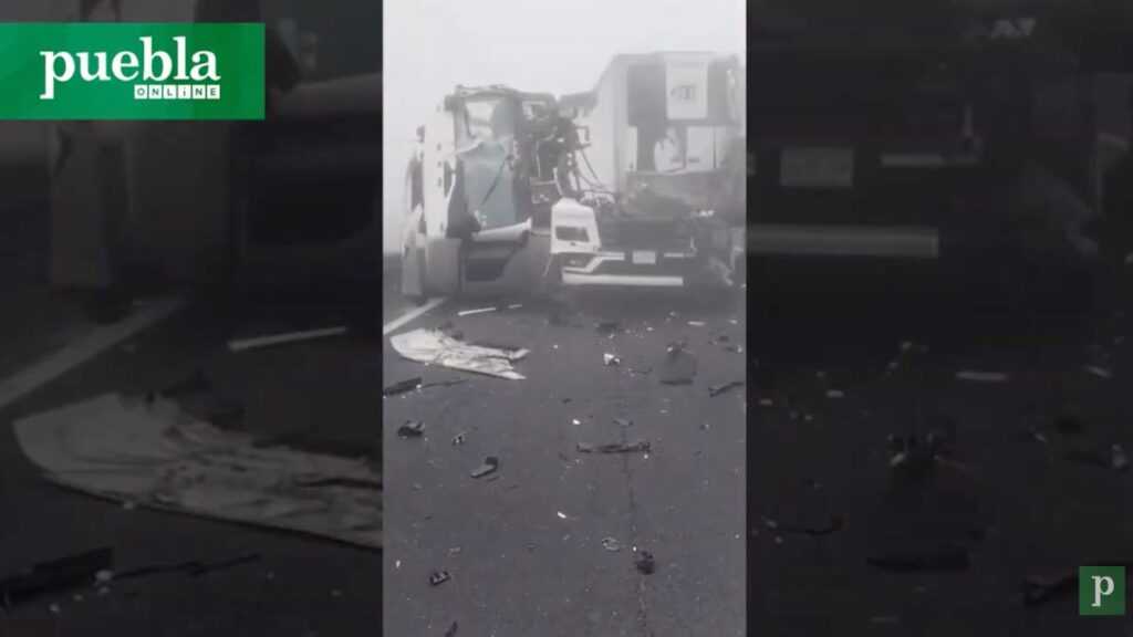 Doble accidente sobre la autopista Puebla-Orizaba
